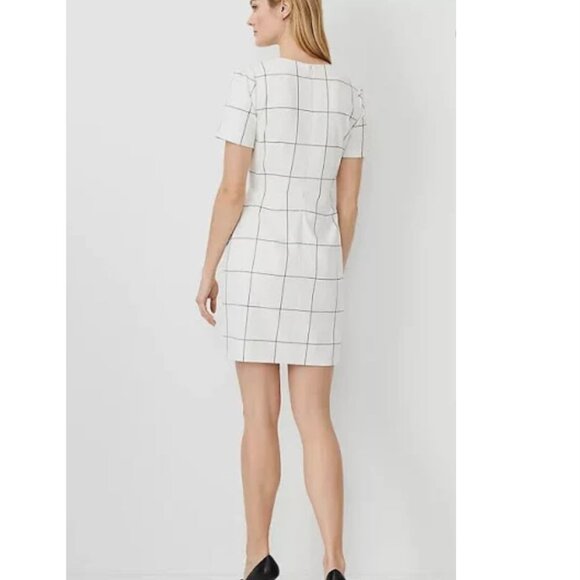 Ann Taylor Windowpane Sheath Dress - Picture 3 of 4